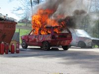 Heiße Übung der Feuerwehrjugend