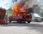 Heiße Übung der Feuerwehrjugend