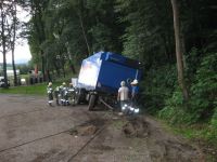 Bergung eines LKW Anhänger